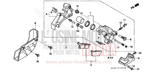 REAR BRAKE CALIPER XR250RX de 1999